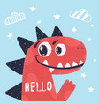 cute dino dinosaur for print t-shirt vector image