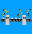 industrail robot arm vector image