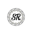 logo initial sr design graphic letter sr vector image vector image