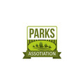 park landscaping label for landscape design vector image vector image