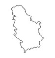 Serbia Map Of Black Contour Curves Of Royalty Free Vector