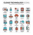cloud computing internet technology online vector image