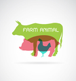 group of animal farm label vector image vector image