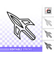 mouse cursor simple black line icon vector image