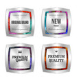set mosaic metal label shopping vector image vector image
