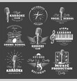 set vintage musical labels vector image