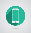 mobile iphone in white line vector image vector image