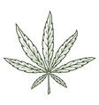 Cannabis leaf tribal Royalty Free Vector Image