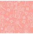 hand drawn seamless princess pattern vector image