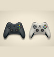 pair gamepads on bright vector image