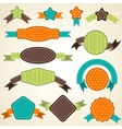 set of retro ribbons and labels vector image vector image
