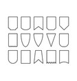banner bunting template set template vector image