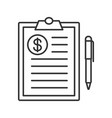 business contract linear icon vector image