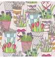 cute seamless floral pattern vector image vector image