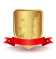 badge shield with red ribbon vector image