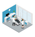 colored stomatology dentistry isometric vector image vector image