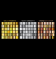gold silver bronze gradients vector image