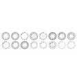 mechanical clock faces with arabic numerals bezel vector image