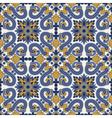 classic vintage seamless pattern in blue vector image