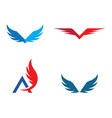 falcon wing logo template vector image