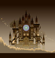 fantastic gothic castle from fairyland medieval vector image