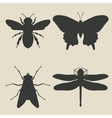 insects icon set vector image vector image