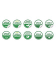usda organic certified icons set realistic vector image vector image