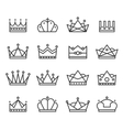 crown icons set vector image
