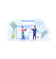 flat cartoon boss manager employee characterswork vector image vector image