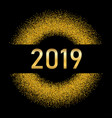 happy new year gold background golden number vector image