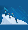 isometric business concept a successful leader vector image vector image