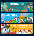 pest control banners disinfection deratization vector image vector image