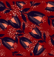 cute tulip flower seamless pattern wildflower vector image vector image