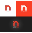 letter n logo design icon set background vector image vector image