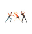 men fighting violent behavior among teenagers vector image