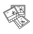 beach photo icon doodle hand drawn or outline vector image vector image