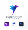 origami bird logo icon ready to use vector image