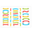 ribbon template banner color collection vector image
