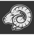 sheep symbol logo for dark background vector image vector image