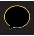 speech bubble gold glossy background vector image vector image
