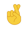 Fingers crossed emoji color icon Royalty Free Vector Image