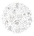 human body parts icons vector image vector image