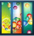 Vitamins complex banners vector image Vitamins complex banners