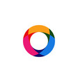 abstract circle overlapping logo icon vector image vector image