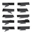 grey paper banner with shadow vector image
