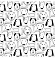 hand drawn cute dog and bone pattern vector image