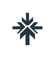 arrow intersection concept logotype template vector image