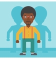 man searching for job vector image