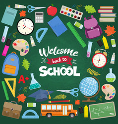 Back to school decoration Royalty Free Vector Image