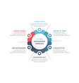 circle infographics with six elements vector image